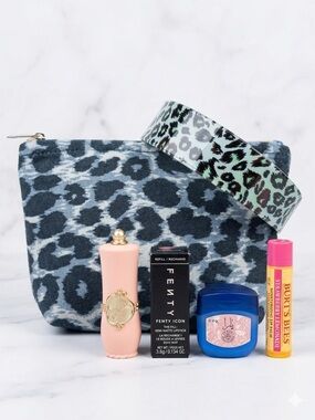 LOVE MY LIPS BUNDLE - STUFFED Cosmetic Pouch w Lip Goodies